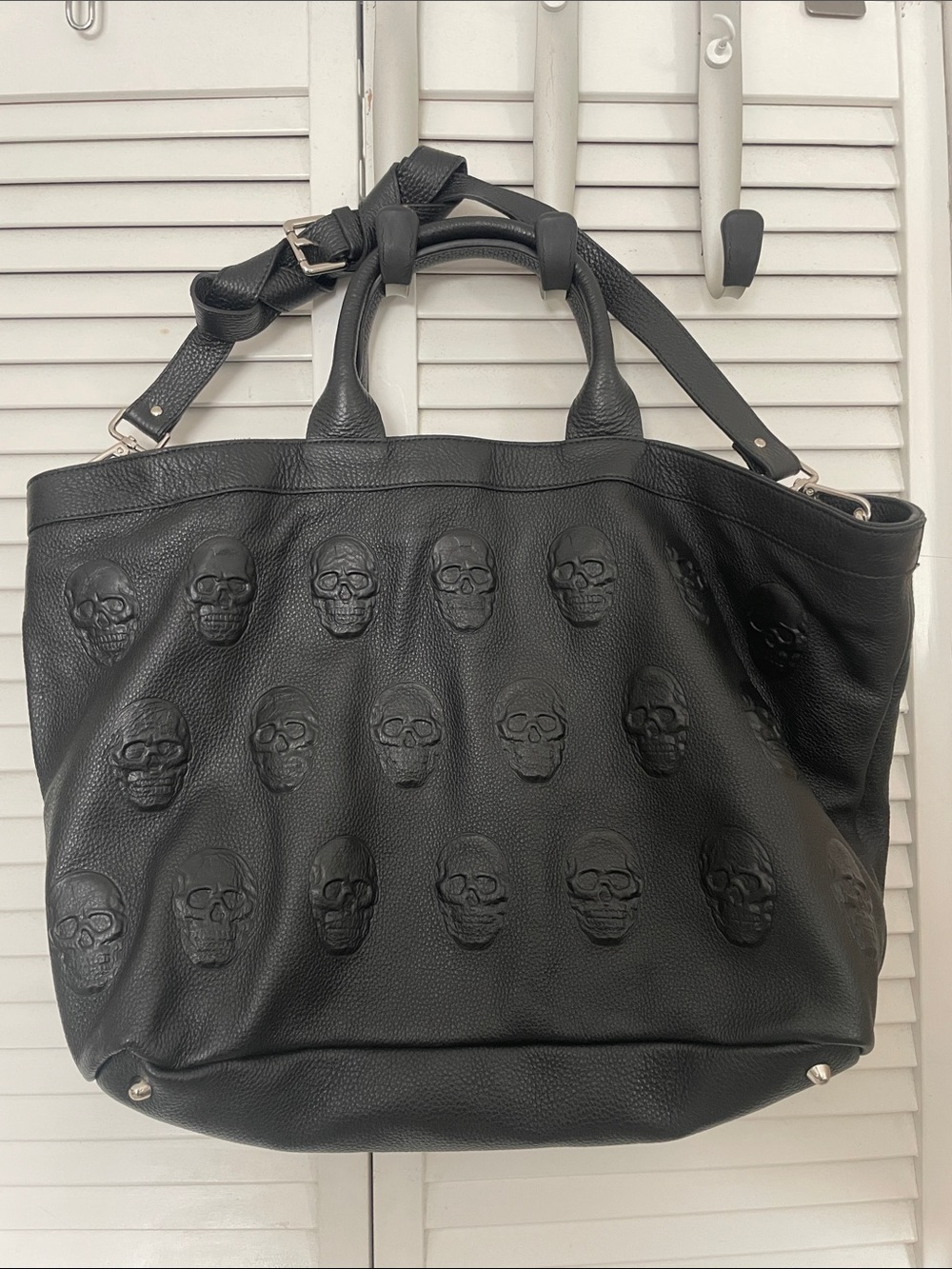 /Opelle Italia Genuine Leathter Black larg Tote shoulder bag